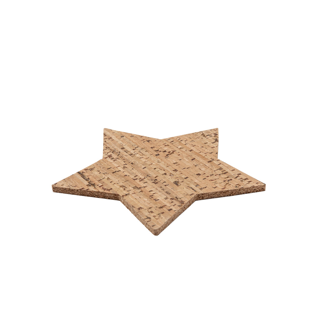 Set bases para copo estrela cortiça