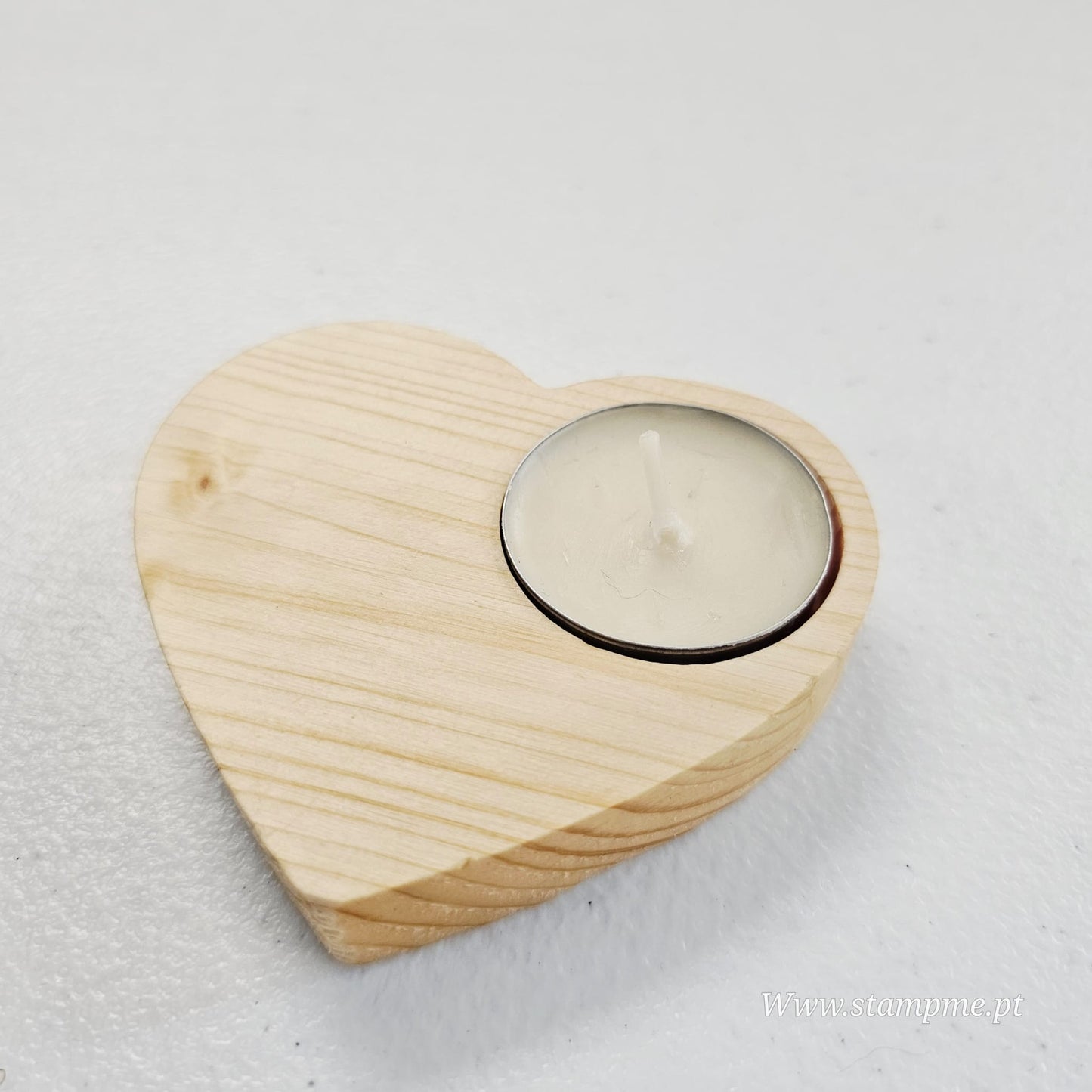 Base suporte vela madeira maciça