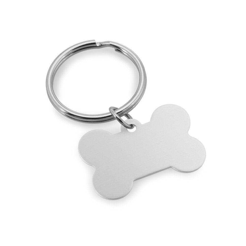 Chapa de aluminio con forma de hueso.