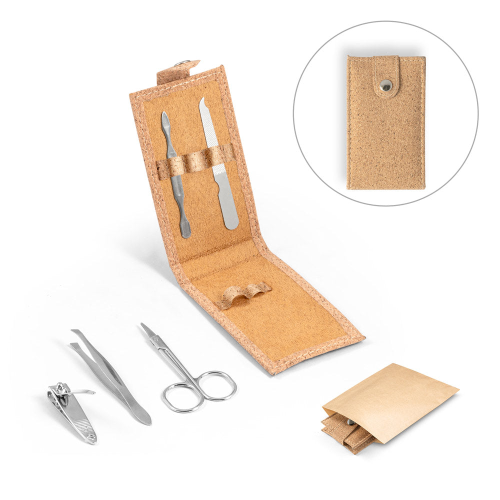 Estojo de manicure em cortiça