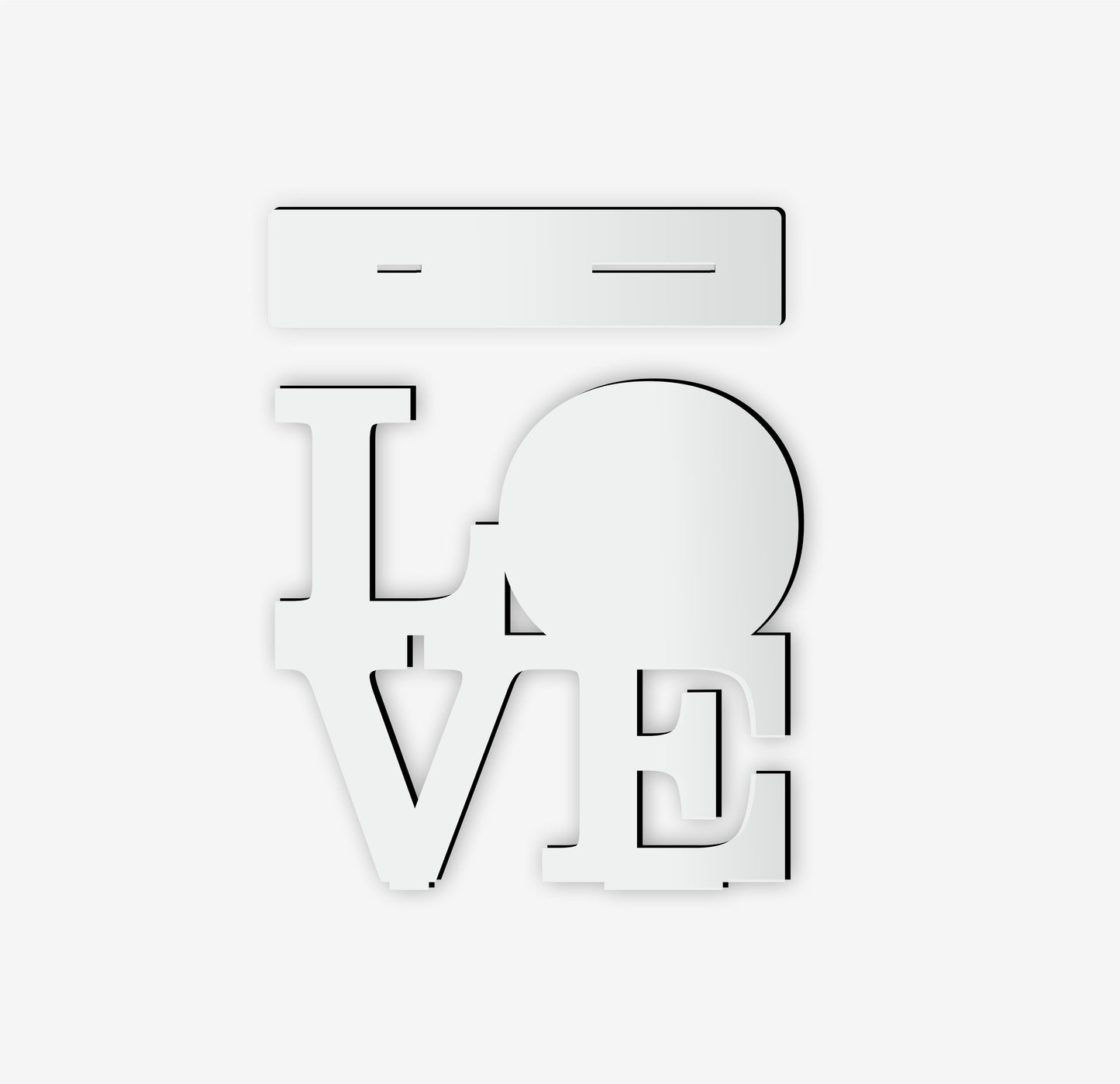 Palavra LOVE para sublimar