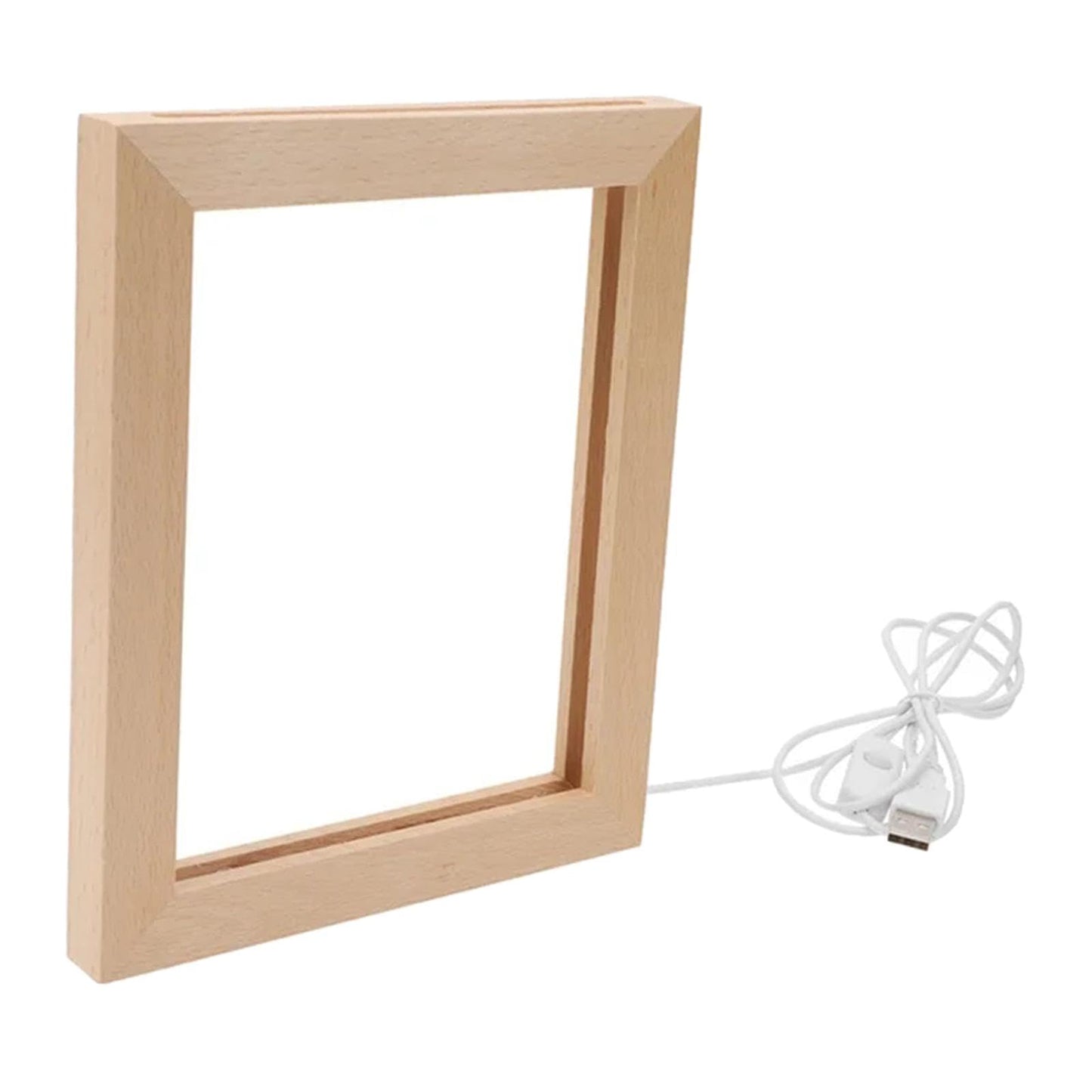 Marco LED de madera