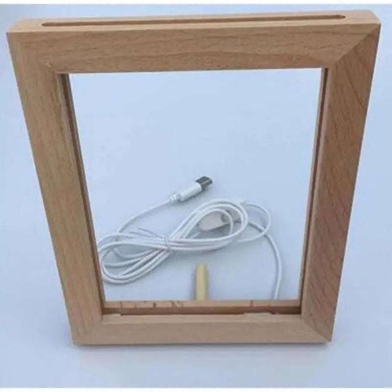 Marco LED de madera