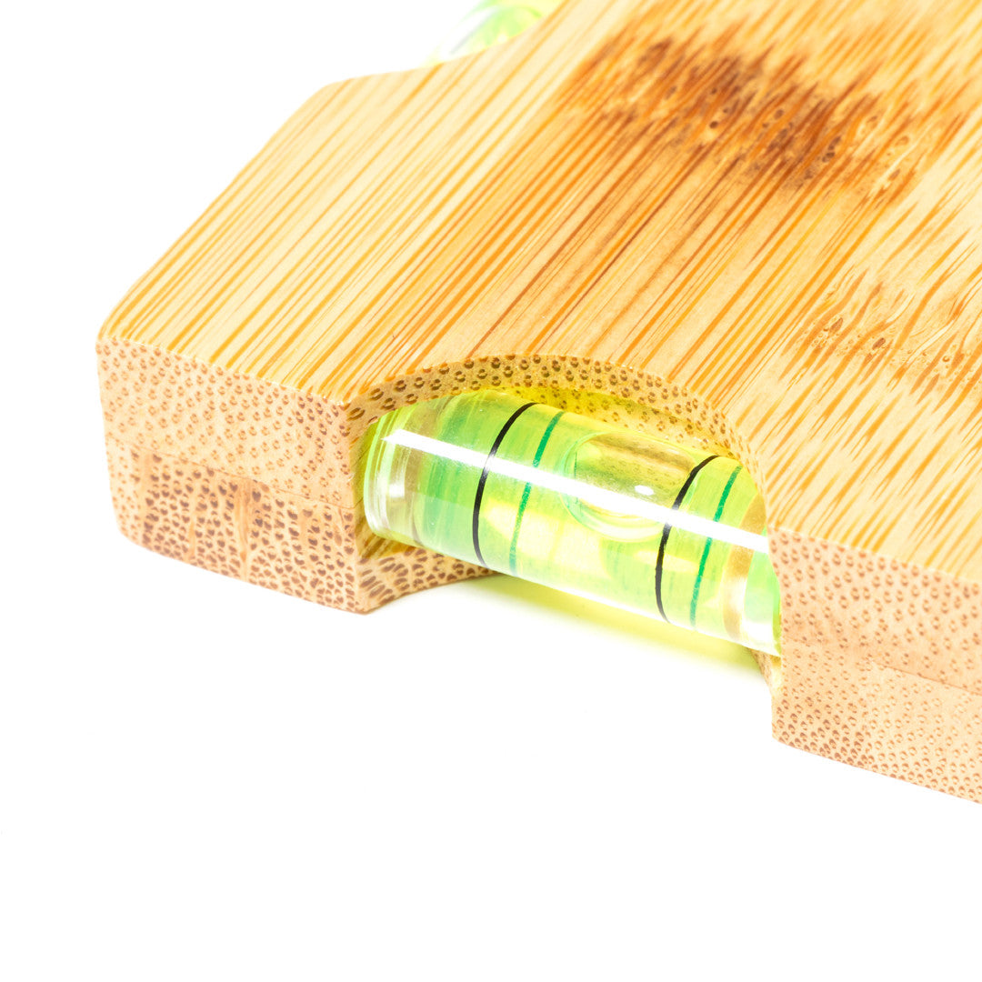 Porta-chaves bambu com nível e descapsulador
