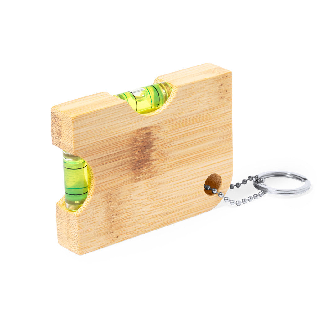 Porta-chaves bambu com nível e descapsulador