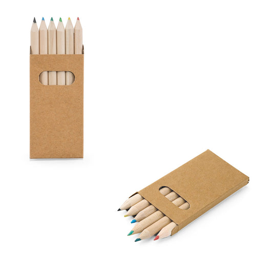 Caja con 6 lápices de colores.