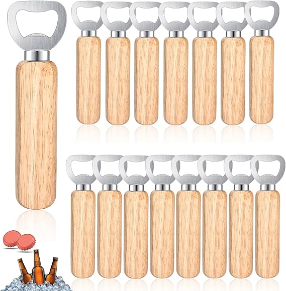 Abre cápsulas de madera y metal.