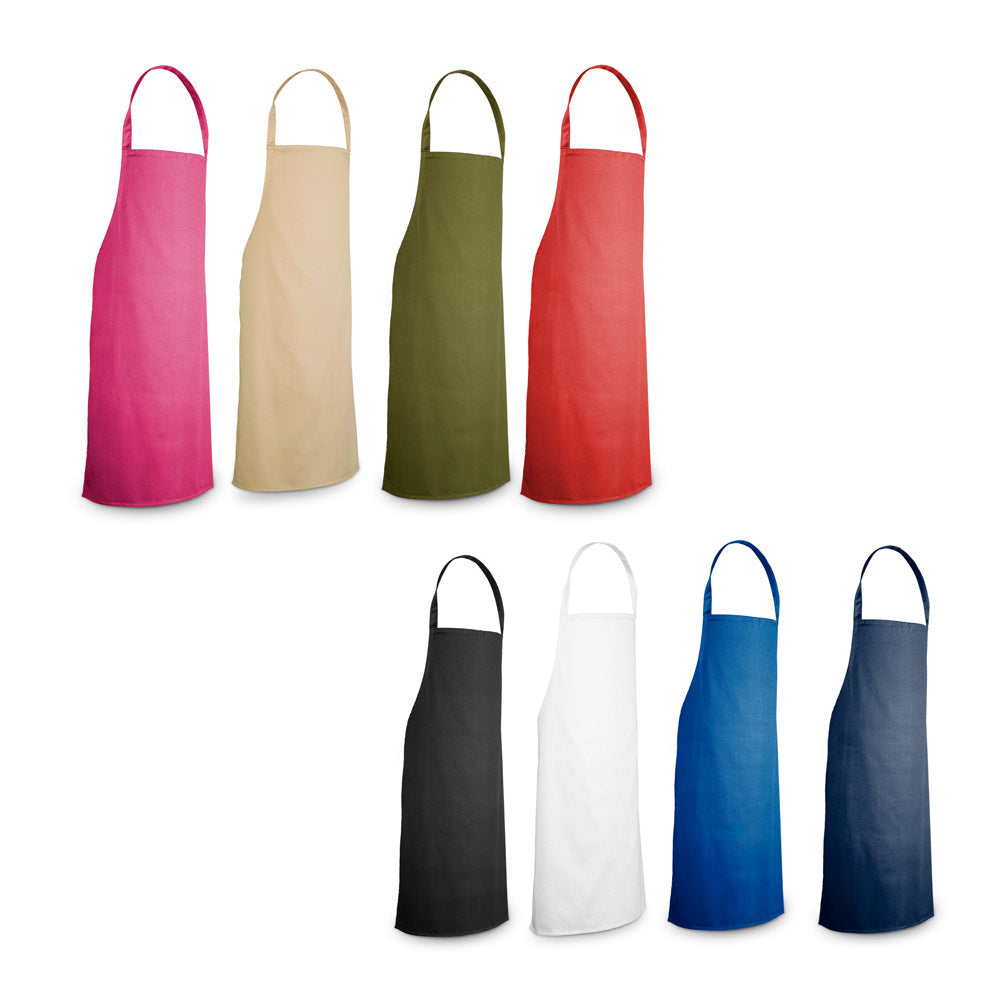 Delantal de algodón y poliéster.