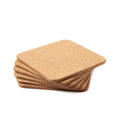 Base de corcho cuadrada para taza