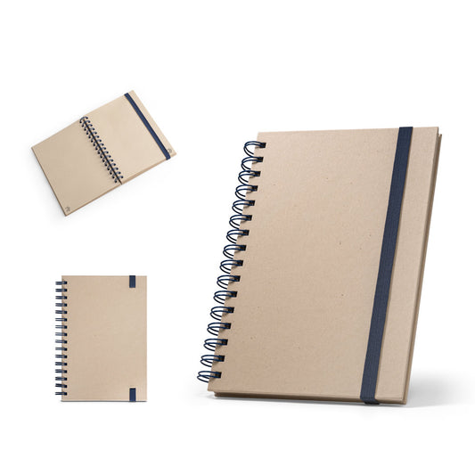 Cuaderno A5 con anillas de papel de caña de azúcar.