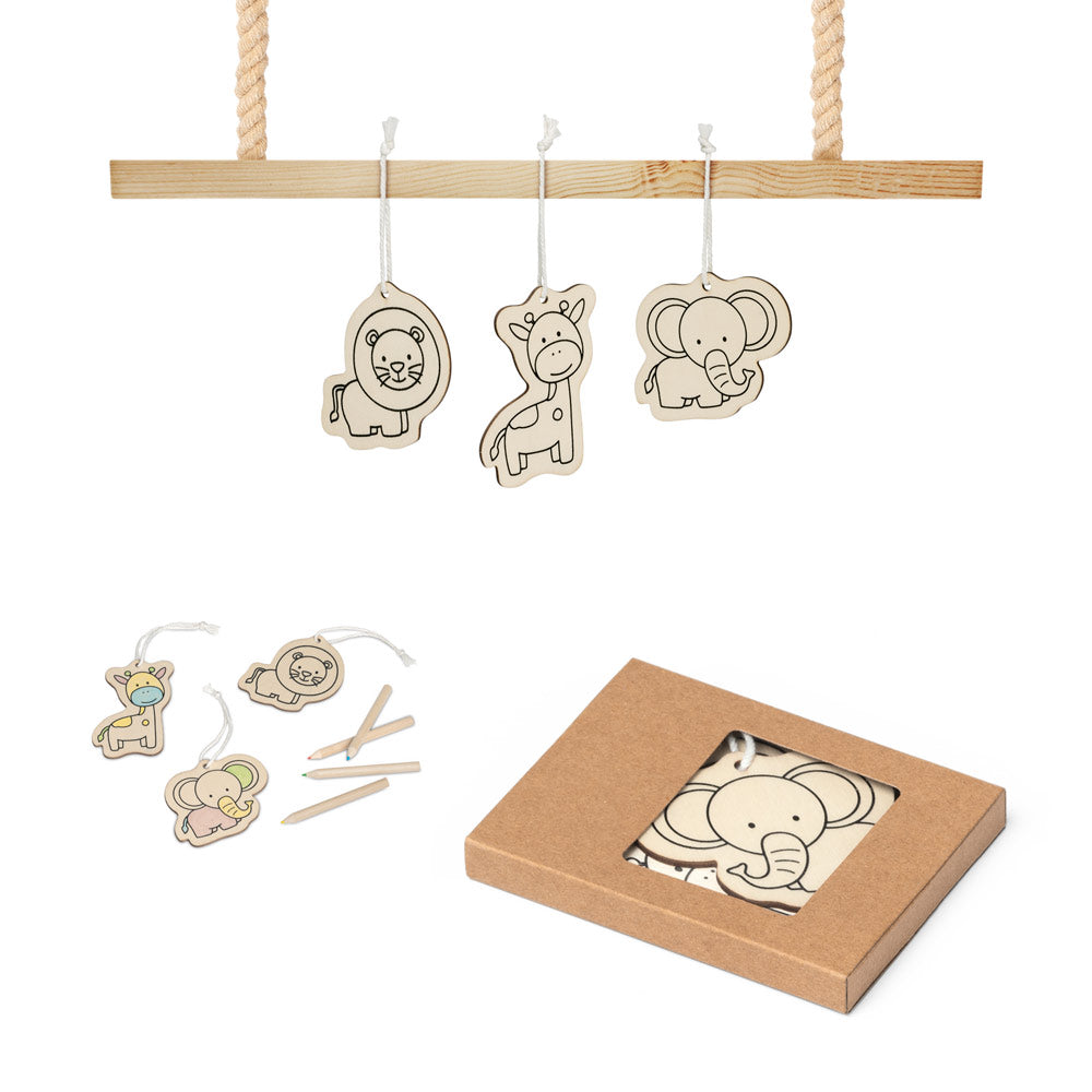 Figuras de contrachapado para colorear.