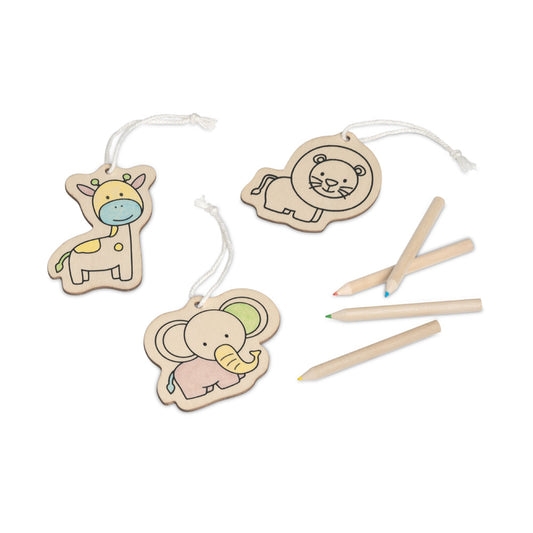 Figuras de contrachapado para colorear.