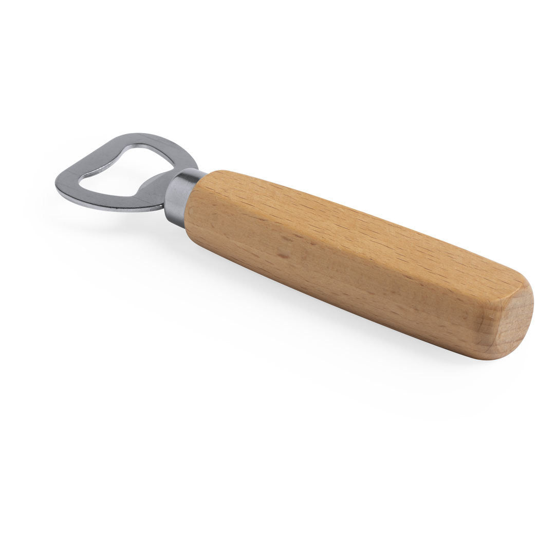 Abre cápsulas de madera y metal.