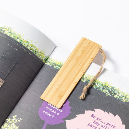 Marcador de livro em bambu