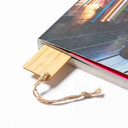 Marcador de livro em bambu