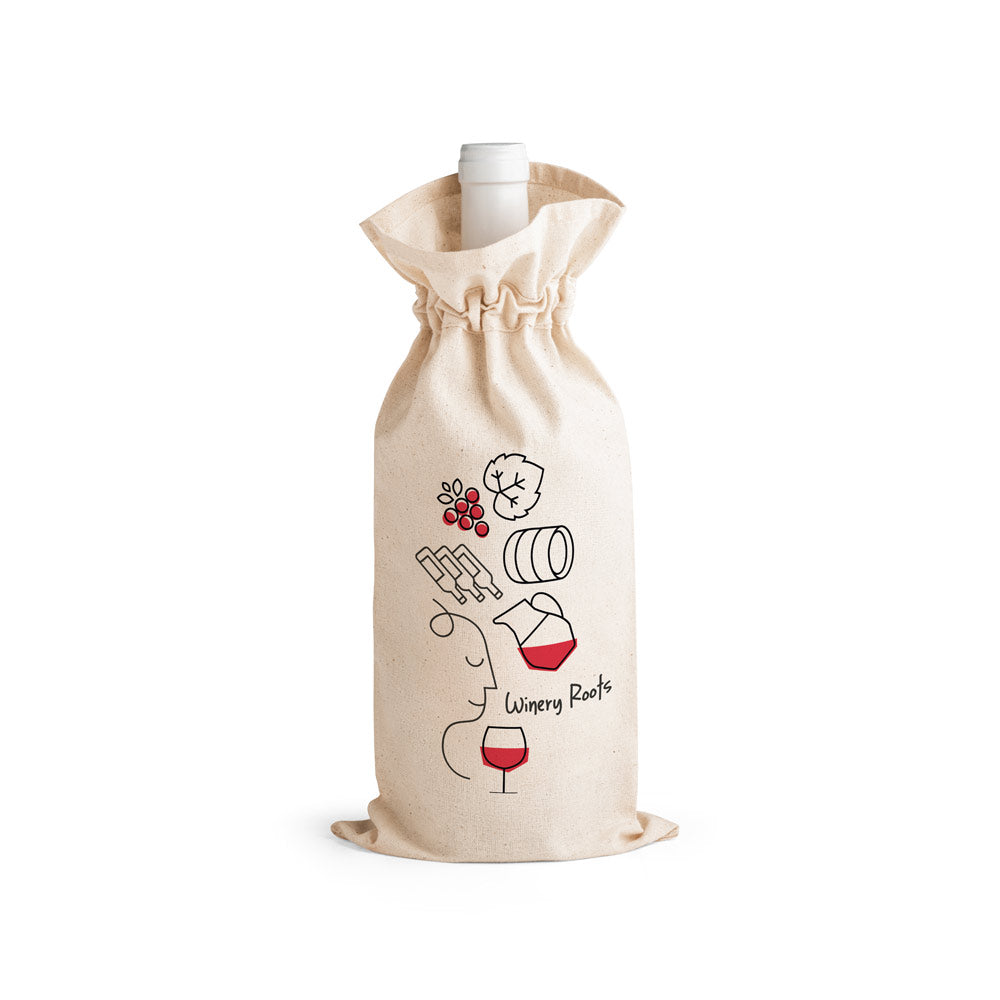 Bolsa de algodón para botellas