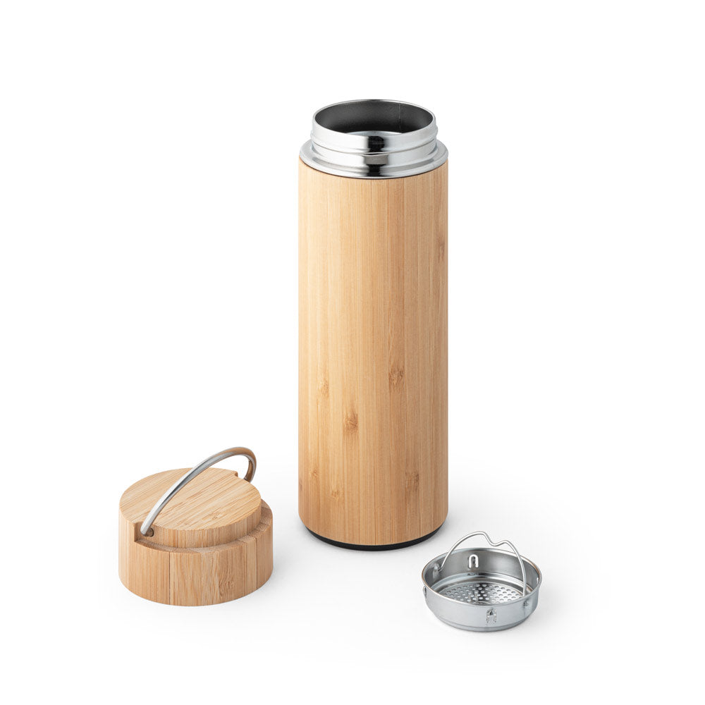 Garrafa térmica em bambu