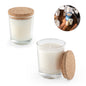 Vela aromática en vaso de cristal