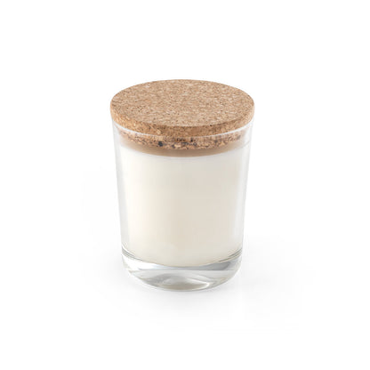 Vela aromática en vaso de cristal